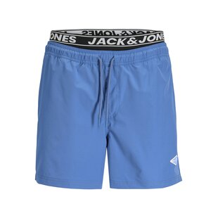Jack & Jones Heren Zwemshort JPSTMAUI SURF Dubbele Waistband Effen Blauw