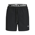 Jack & Jones Jack & Jones Men's Swim Short JPSTMAUI SURF Double Waistband Plain Black