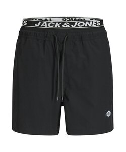Jack & Jones Heren Zwemshort JPSTMAUI SURF Dubbele Waistband Effen Zwart