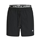 Jack & Jones Jack & Jones Men's Swim Short JPSTMAUI SURF Double Waistband Plain Black
