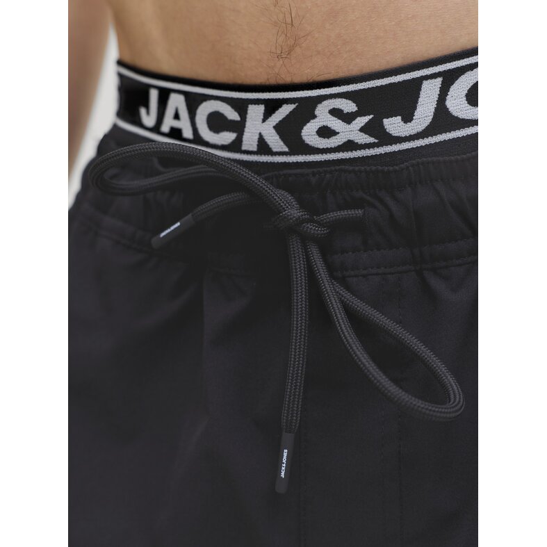 Jack & Jones Jack & Jones Heren Zwemshort JPSTMAUI SURF Dubbele Waistband Effen Zwart