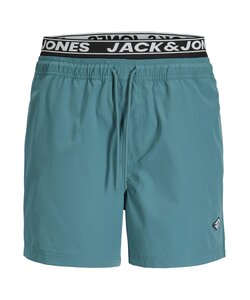 Jack & Jones Heren Zwemshort JPSTMAUI SURF Dubbele Waistband Effen Blauwgroen
