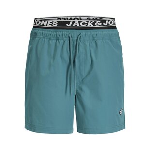 Jack & Jones Heren Zwemshort JPSTMAUI SURF Dubbele Waistband Effen Blauwgroen