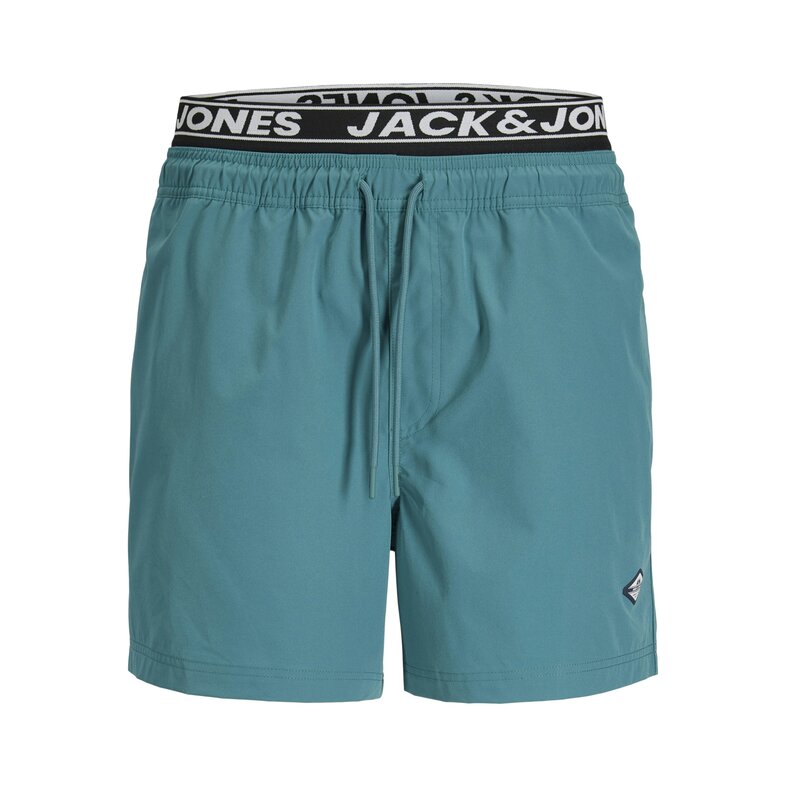 Jack & Jones Jack & Jones Heren Zwemshort JPSTMAUI SURF Dubbele Waistband Effen Blauwgroen