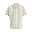Jack & Jones Jack & Jones Heren Blouse JJECOBA Korte Mouw Wit Gestreept