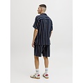 Jack & Jones Jack & Jones Men's Blouse JJECOBA Short Sleeve Dark Blue Striped