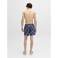 Jack & Jones Jack & Jones Men's Swim Short JPSTMAUI SHELL Blocked/Floral Dark Blue/White