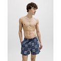 Jack & Jones Jack & Jones Men's Swim Short JPSTMAUI SHELL Blocked/Floral Dark Blue/White