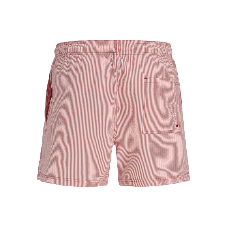 Jack & Jones Jack & Jones Heren Zwemshort JPSTMAUI OCEAN Seersucker Gestreept Rood