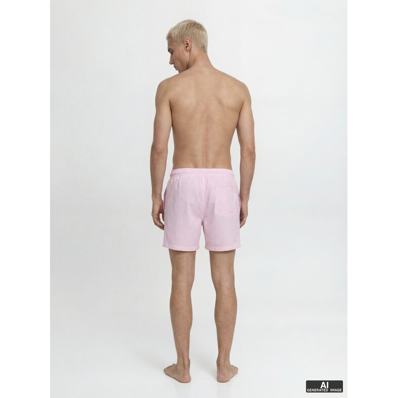 Jack & Jones Jack & Jones Heren Zwemshort JPSTMAUI OCEAN Seersucker Gestreept Lila Paars