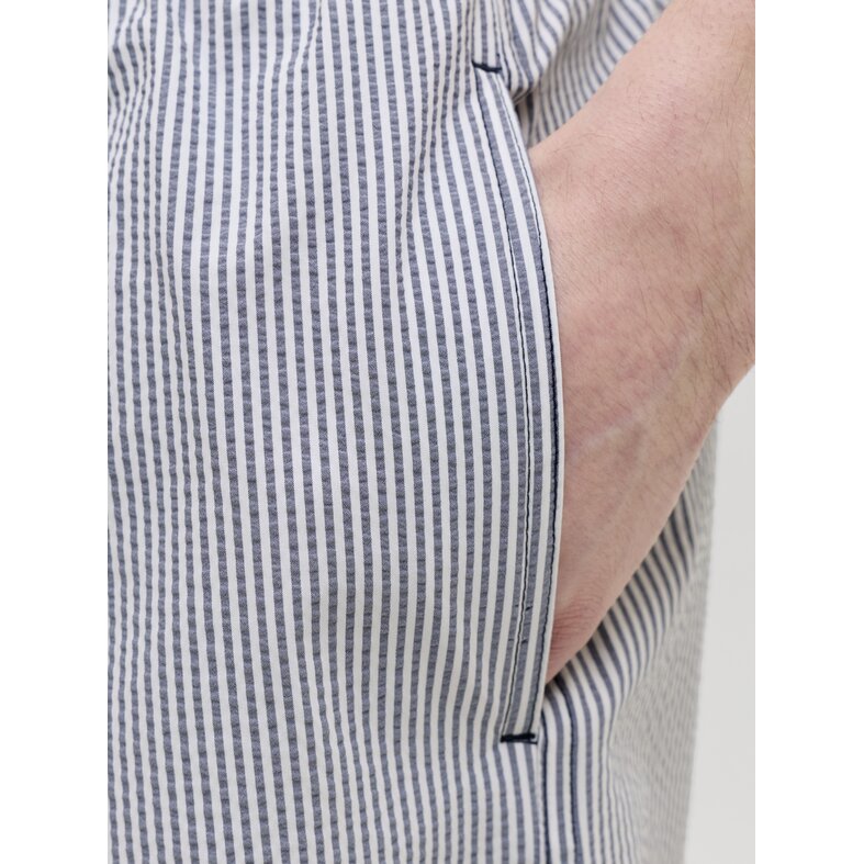Jack & Jones Jack & Jones Heren Zwemshort JPSTMAUI OCEAN Seersucker Gestreept Donkerblauw