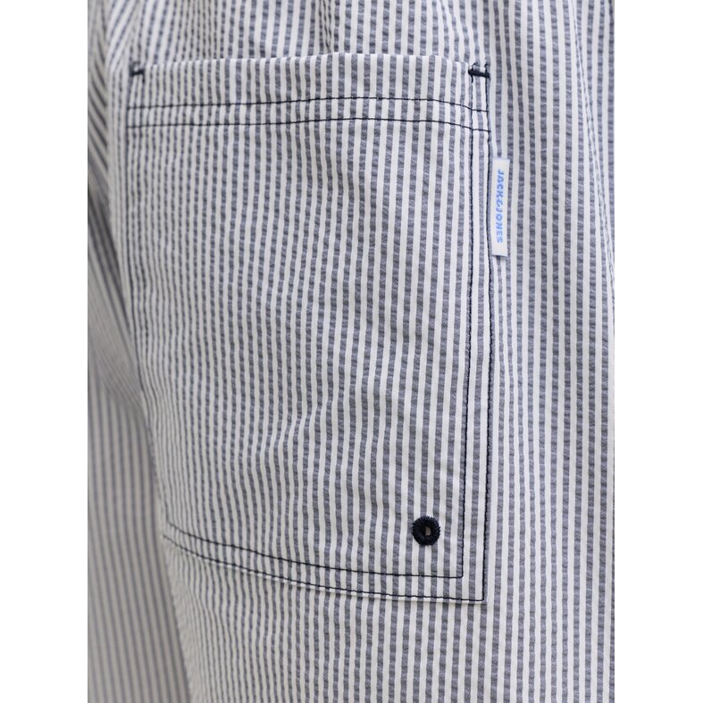 Jack & Jones Jack & Jones Heren Zwemshort JPSTMAUI OCEAN Seersucker Gestreept Donkerblauw
