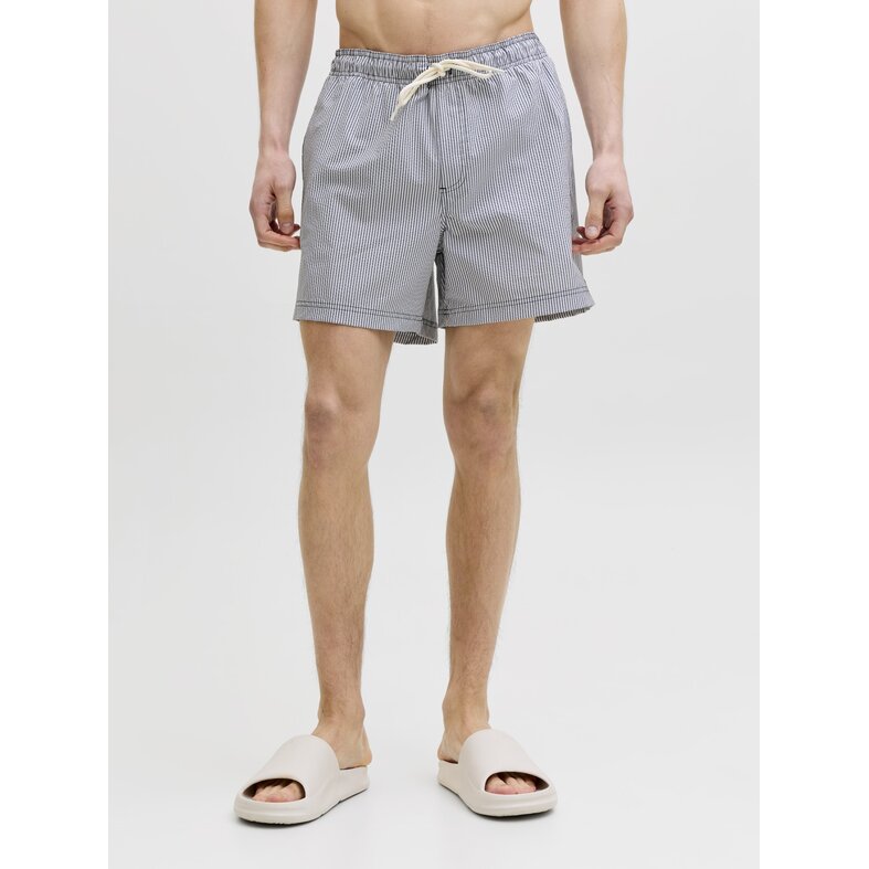 Jack & Jones Jack & Jones Heren Zwemshort JPSTMAUI OCEAN Seersucker Gestreept Donkerblauw