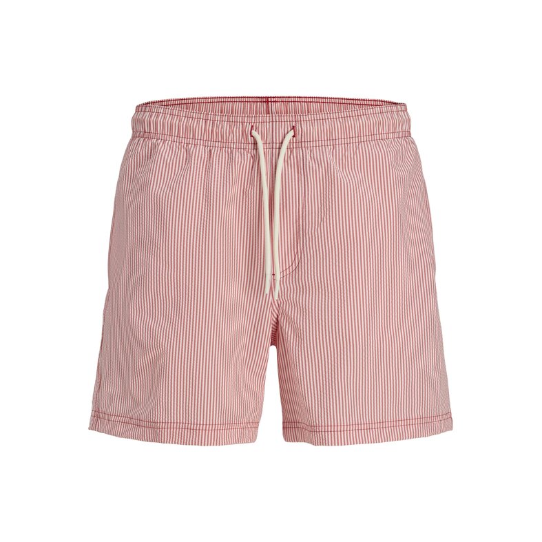 Jack & Jones Jack & Jones Heren Zwemshort JPSTMAUI OCEAN Seersucker Gestreept Rood