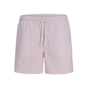 Jack & Jones Heren Zwemshort JPSTMAUI OCEAN Seersucker Gestreept Lila Paars