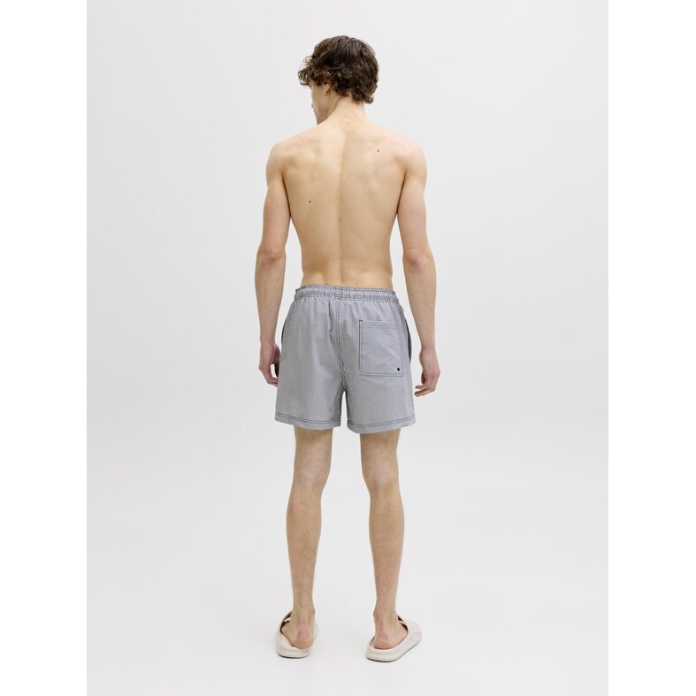 Jack & Jones Jack & Jones Heren Zwemshort JPSTMAUI OCEAN Seersucker Gestreept Donkerblauw