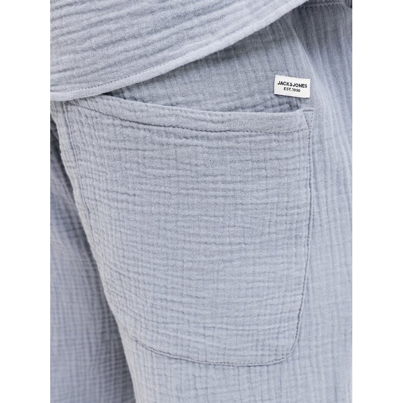 Jack & Jones Jack & Jones Heren Plus Size Blouse & Shorts Co-ord Set JORNANTUCKET Effen Lichtblauw