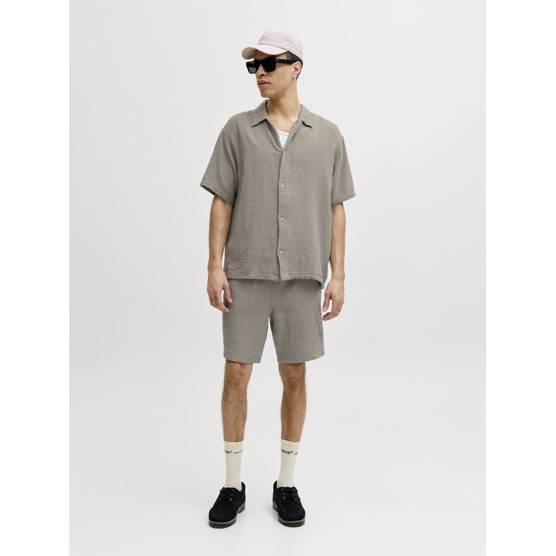 Jack & Jones Jack & Jones Heren Blouse & Shorts Co-ord Set JORNANTUCKET Effen Taupe
