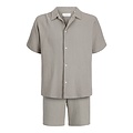 Jack & Jones Jack & Jones Heren Blouse & Shorts Co-ord Set JORNANTUCKET Effen Taupe