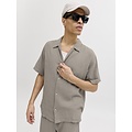 Jack & Jones Jack & Jones Men's Blouse & Shorts Co-ord Set JORNANTUCKET Solid Taupe