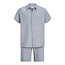 Jack & Jones Jack & Jones Heren Plus Size Blouse & Shorts Co-ord Set JORNANTUCKET Effen Lichtblauw