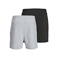 Jack & Jones Jack & Jones Heren Korte Broek JPSTGORDON Interlock 2-Pack Effen Grijs/Zwart
