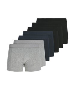 Jack & Jones Heren Boxershorts Trunks JACGILLI Effen 7-Pack Grijs/Donkerblauw/Zwart