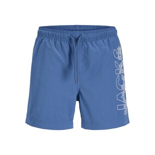 Jack & Jones Junior Boys Swim Short JPSTMAUI WAVE Logo Blue