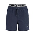 Jack & Jones Junior Jack & Jones Junior Jongens Zwemshort JPSTMAUI SURF Dubbele Waistband Effen Donkerblauw