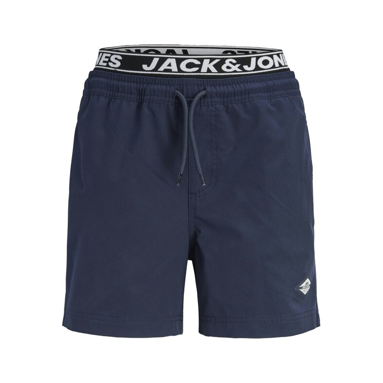 Jack & Jones Junior Jack & Jones Junior Boys Swim Short JPSTMAUI SURF Double Waistband Plain Dark Blue