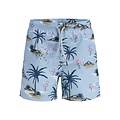 Jack & Jones Junior Jack & Jones Junior Boys Swim Short JPSTMAUI VIBES Light Blue Flamingo/Palm Print