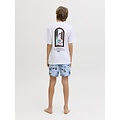 Jack & Jones Junior Jack & Jones Junior Jongens Zwemshort JPSTMAUI VIBES Lichtblauw Flamingo/Palm Print