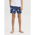 Jack & Jones Junior Jack & Jones Junior Jongens Zwemshort JPSTMAUI VIBES Donkerblauw Flamingo/Palm Print