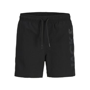 Jack & Jones Junior Jongens Zwemshort JPSTMAUI WAVE Logo Zwart