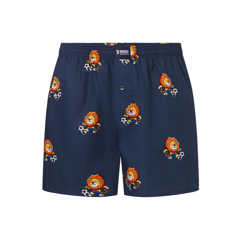 Happy Shorts Happy Shorts Heren Wijde Boxershorts Holland Donkerblauw Leeuw