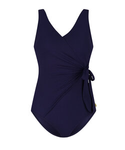 Ten Cate Ladies Swimsuit V-Neck Padded Dark Blue Plain