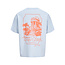 Jack & Jones Jack & Jones Heren Backprint T-Shirt JORCOTEDAZUR Lichtblauw/Oranje