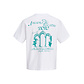 Jack & Jones Jack & Jones Heren Backprint T-Shirt JORCOTEDAZUR Wit/Turquoise