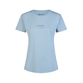By Louise By Louise Dames Capri Pyjama Set Driekwart Broek Blauw/Soft Orange Gebloemd
