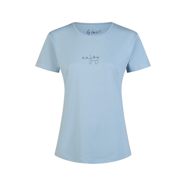 By Louise By Louise Dames Capri Pyjama Set Driekwart Broek Blauw/Soft Orange Gebloemd