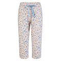 By Louise By Louise Dames Capri Pyjama Set Driekwart Broek Blauw/Soft Orange Gebloemd