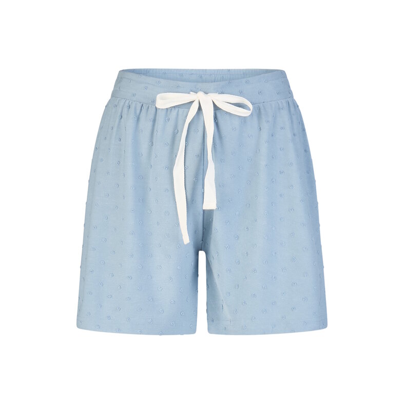 By Louise By Louise Dames Korte Pyjama Set Shortama Roze/Blauw Gestipt