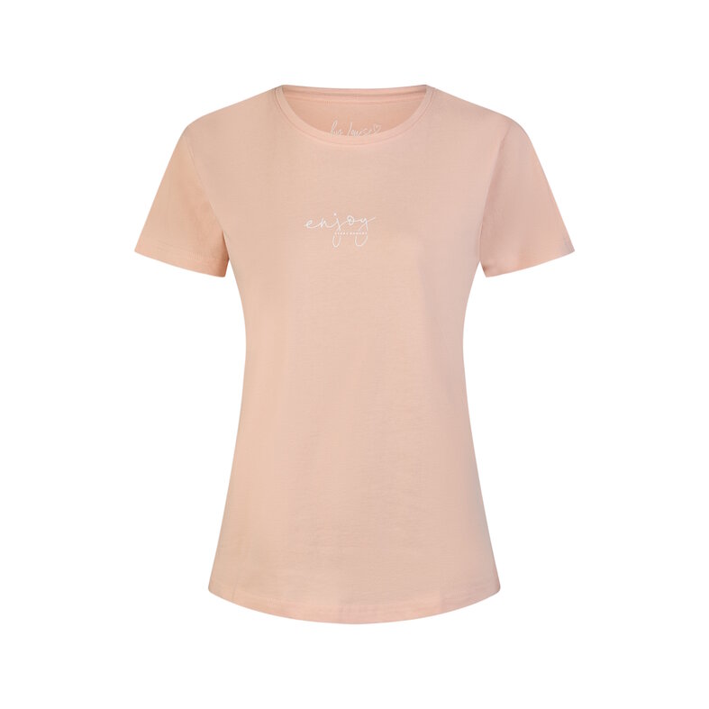 By Louise By Louise Dames Korte Pyjama Set Shortama Roze/Blauw Gestipt