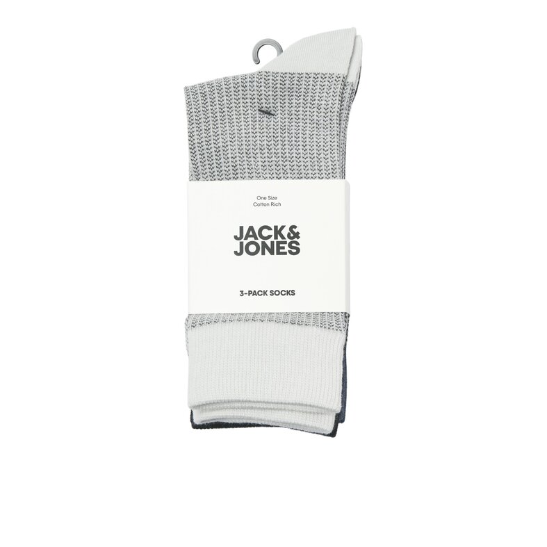 Jack & Jones Jack & Jones Men's Socks JACBRYAN Solid 3-Pack Black/Blue/Gray