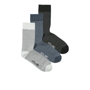 Jack & Jones Heren Sokken JACBRYAN Effen 3-Pack Zwart/Blauw/Grijs