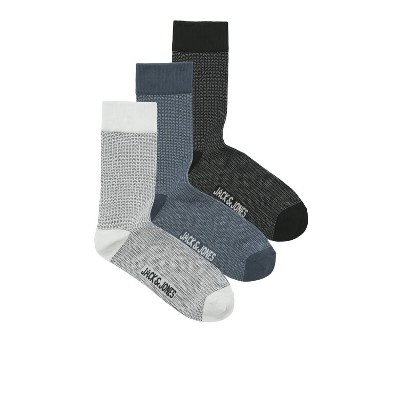 Jack & Jones Jack & Jones Men's Socks JACBRYAN Solid 3-Pack Black/Blue/Gray