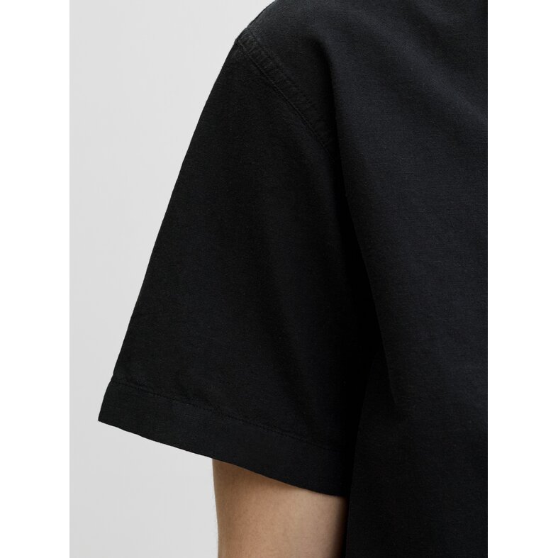 Jack & Jones Jack & Jones Men's Linen Blouse JJEBREEZE Plain Black