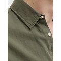 Jack & Jones Jack & Jones Heren Linnen Blouse JJEBREEZE Effen Donkergroen