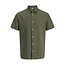 Jack & Jones Jack & Jones Men's Linen Blouse JJEBREEZE Plain Dark Green