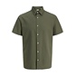 Jack & Jones Jack & Jones Heren Linnen Blouse JJEBREEZE Effen Donkergroen